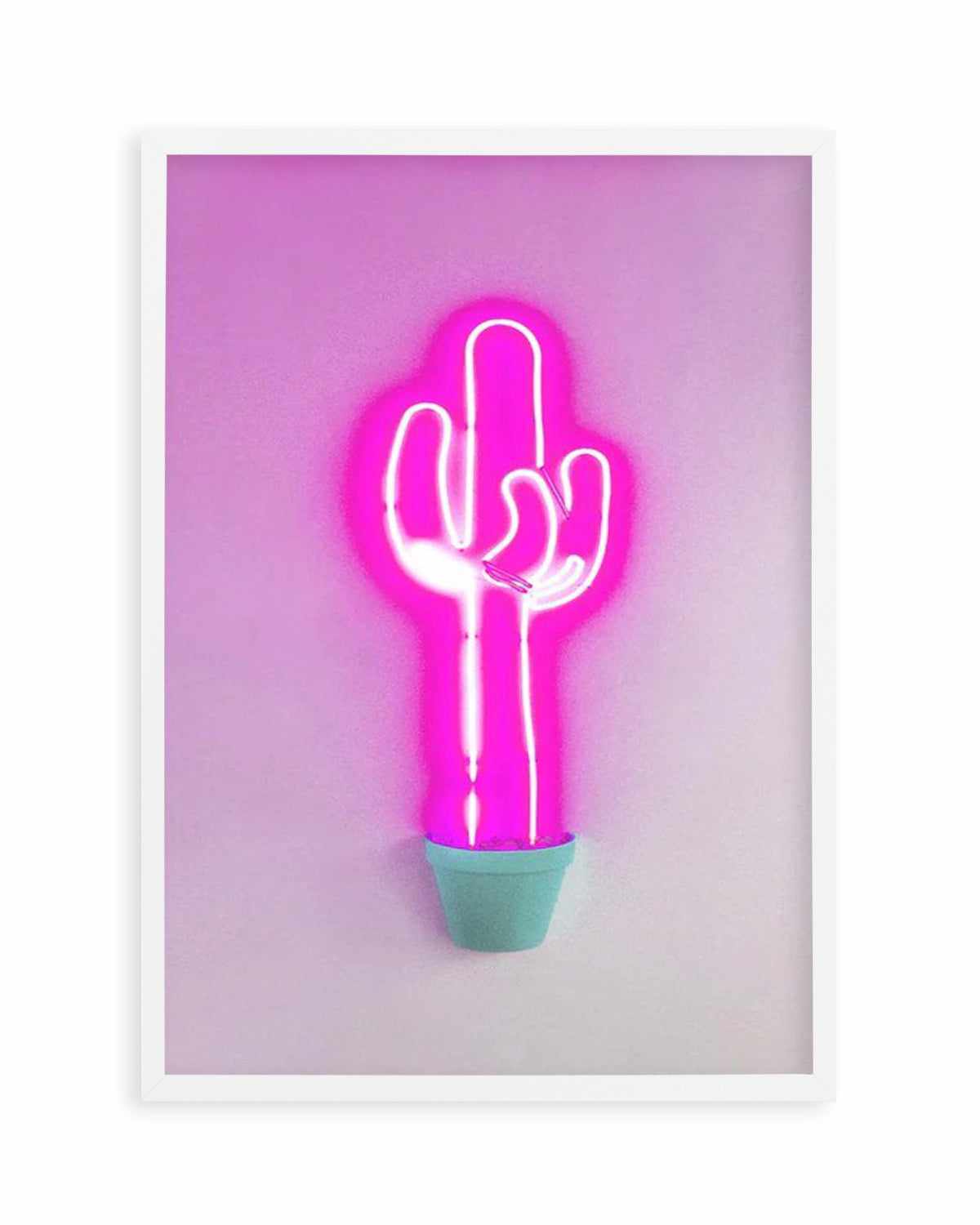 Neon Cactus | Pink Art Print