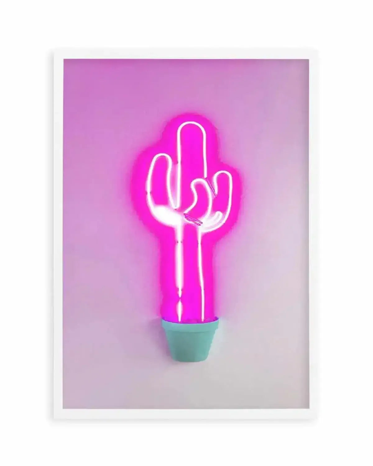 Neon Cactus | Pink Art Print from Olive et Oriel where you can shop wallpaper and artworks online