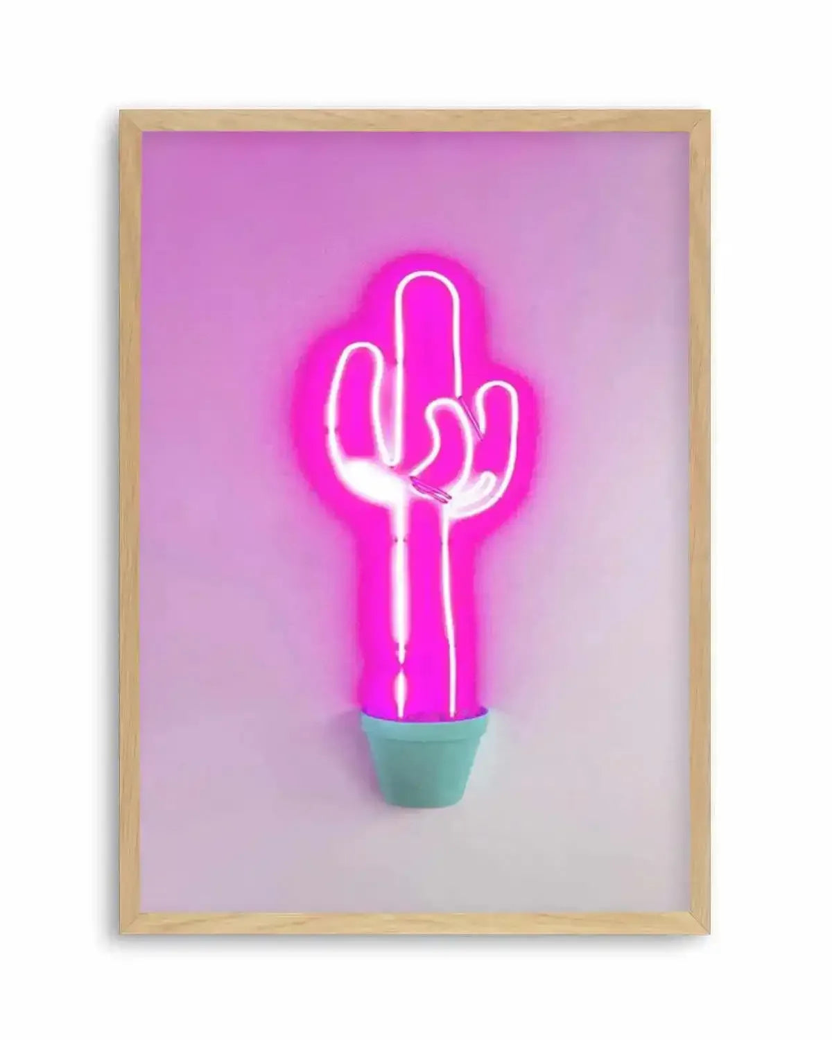 Neon Cactus | Pink Art Print from Olive et Oriel where you can shop wallpaper and artworks online