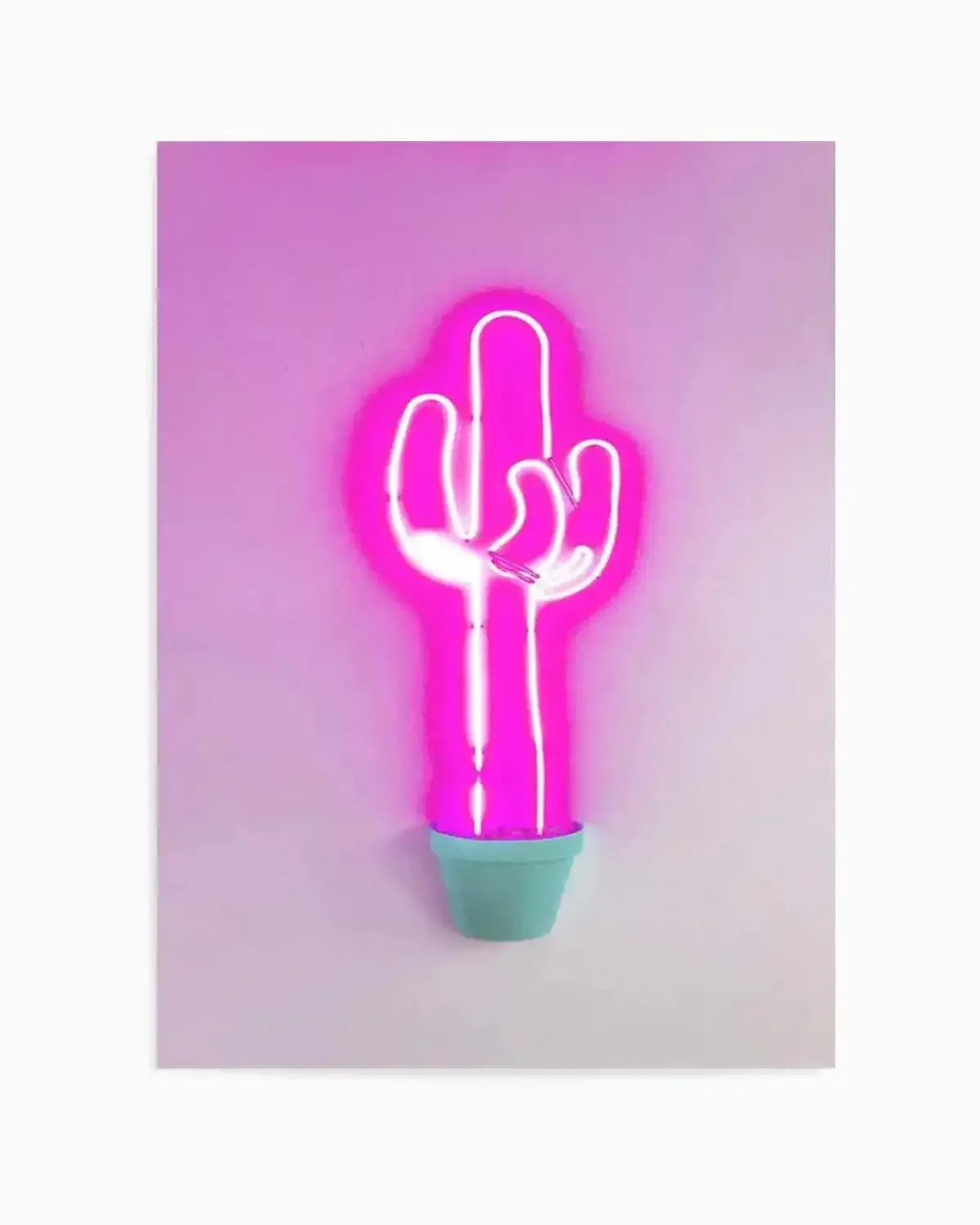Neon Cactus | Pink Art Print from Olive et Oriel where you can shop wallpaper and artworks online