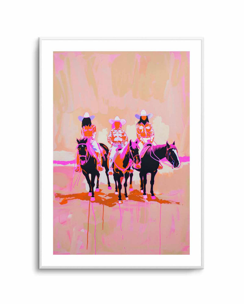 Neon Cowgirls | Art Print from Olive et Oriel where you can shop wallpaper and artworks online