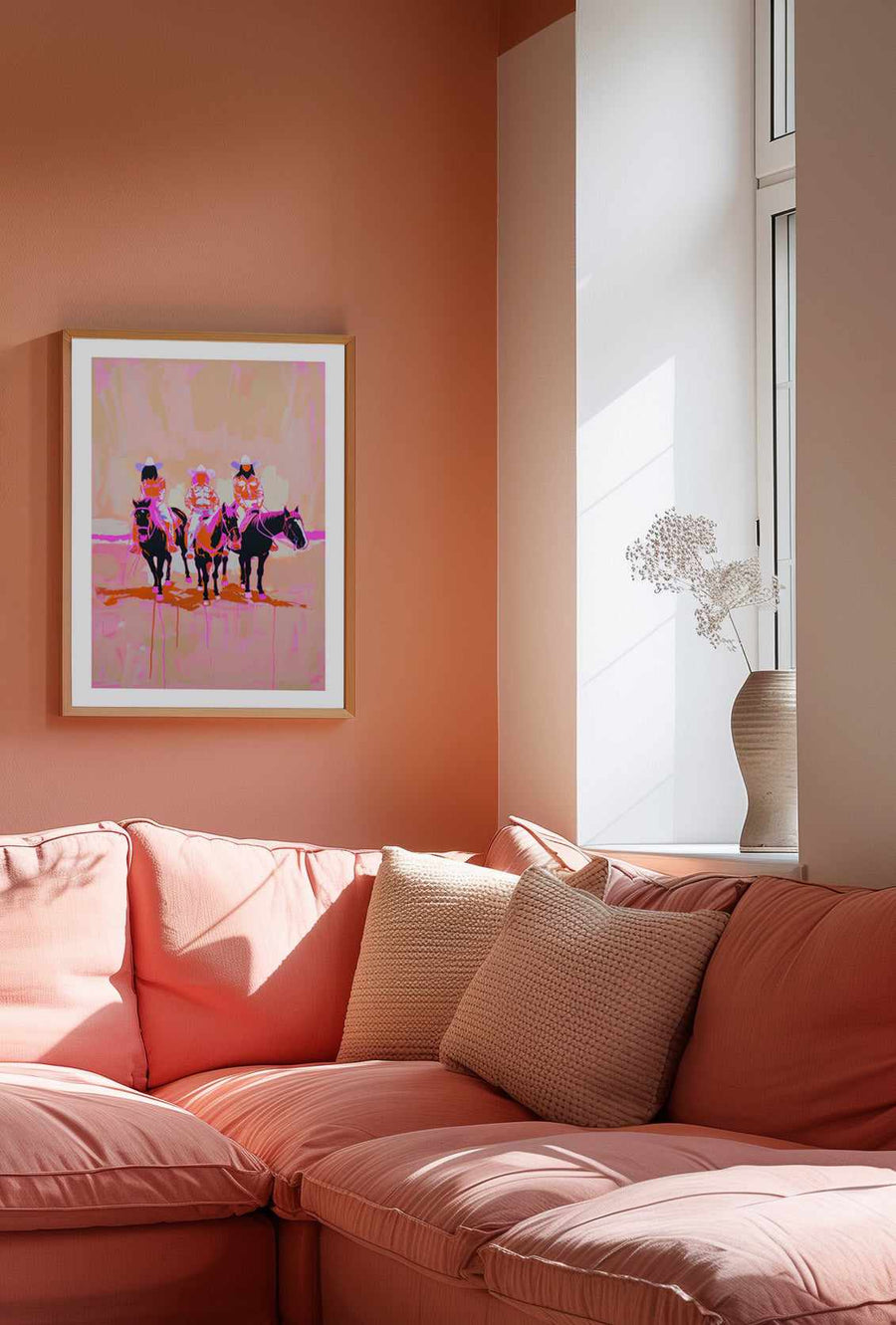 Neon Cowgirls | Art Print from Olive et Oriel where you can shop wallpaper and artworks online