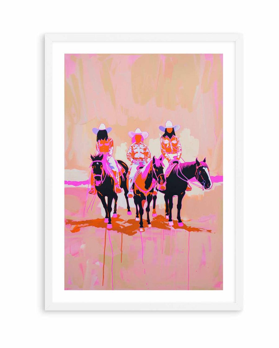 Neon Cowgirls | Art Print from Olive et Oriel where you can shop wallpaper and artworks online