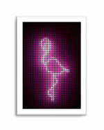 Neon Flamingo Dots | Art Print