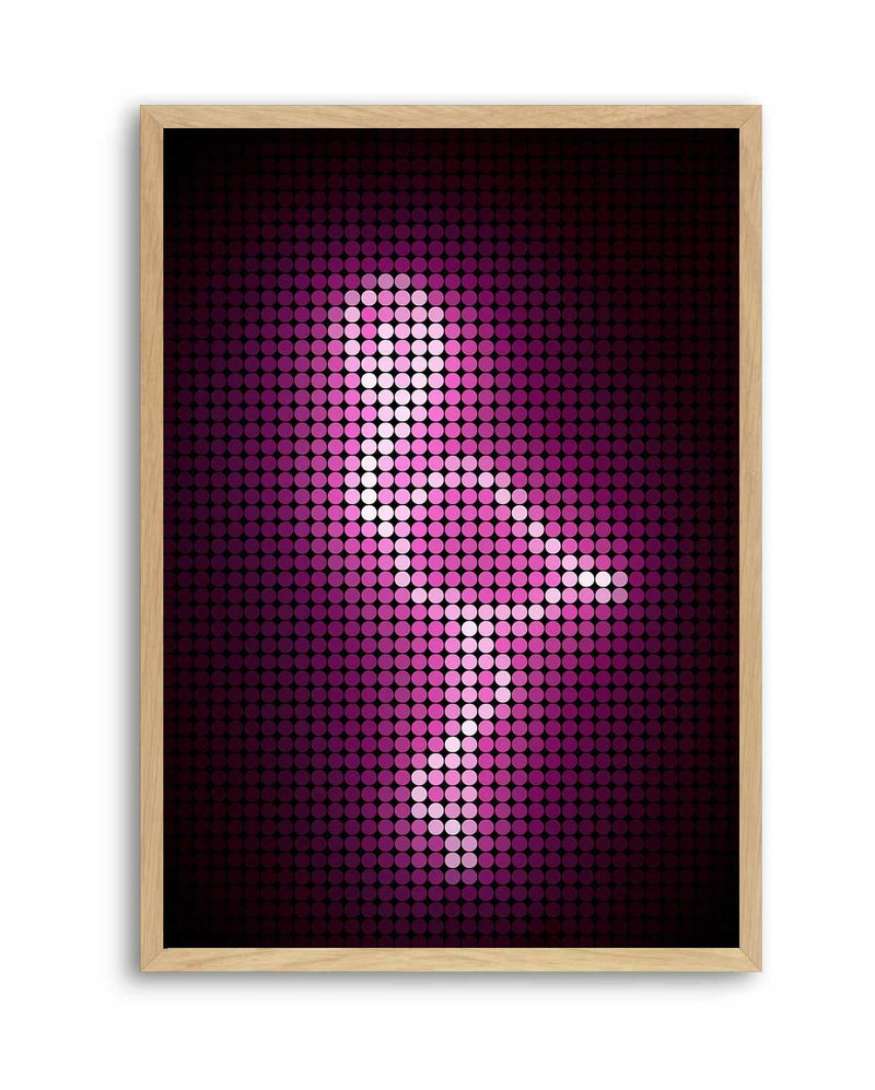 Neon Flamingo Dots | Art Print