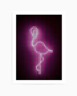 Neon Flamingo Dots | Art Print