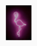 Neon Flamingo Dots | Art Print