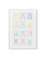 Neon Insects | Framed Canvas Art Print