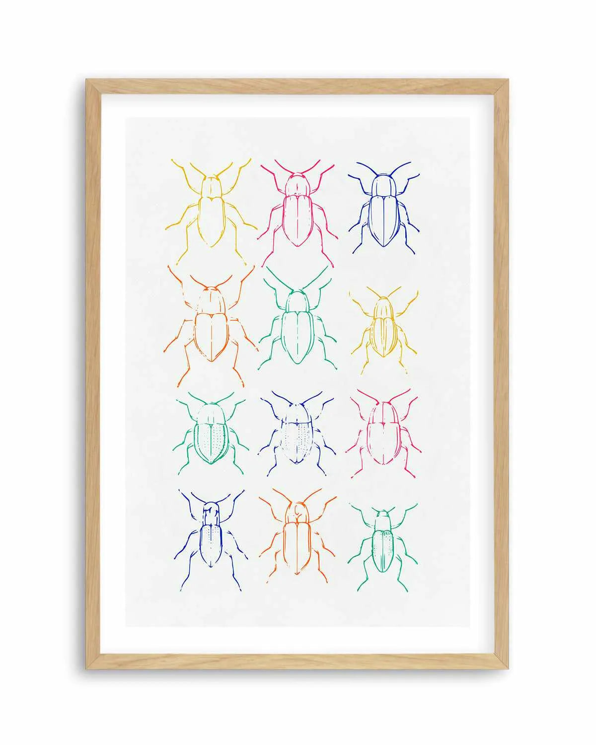 Neon Insects Art Print from Olive et Oriel where you can shop wallpaper and artworks online