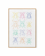 Neon Insects | Framed Canvas Art Print