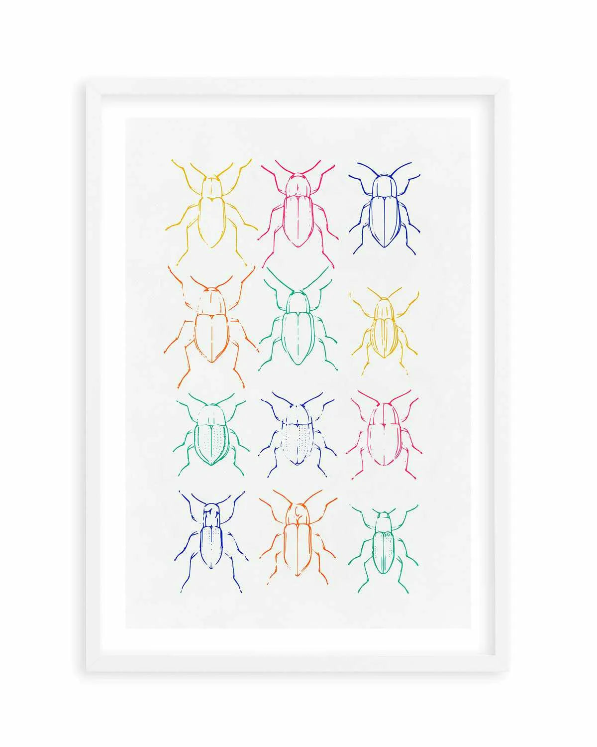 Neon Insects Art Print from Olive et Oriel where you can shop wallpaper and artworks online