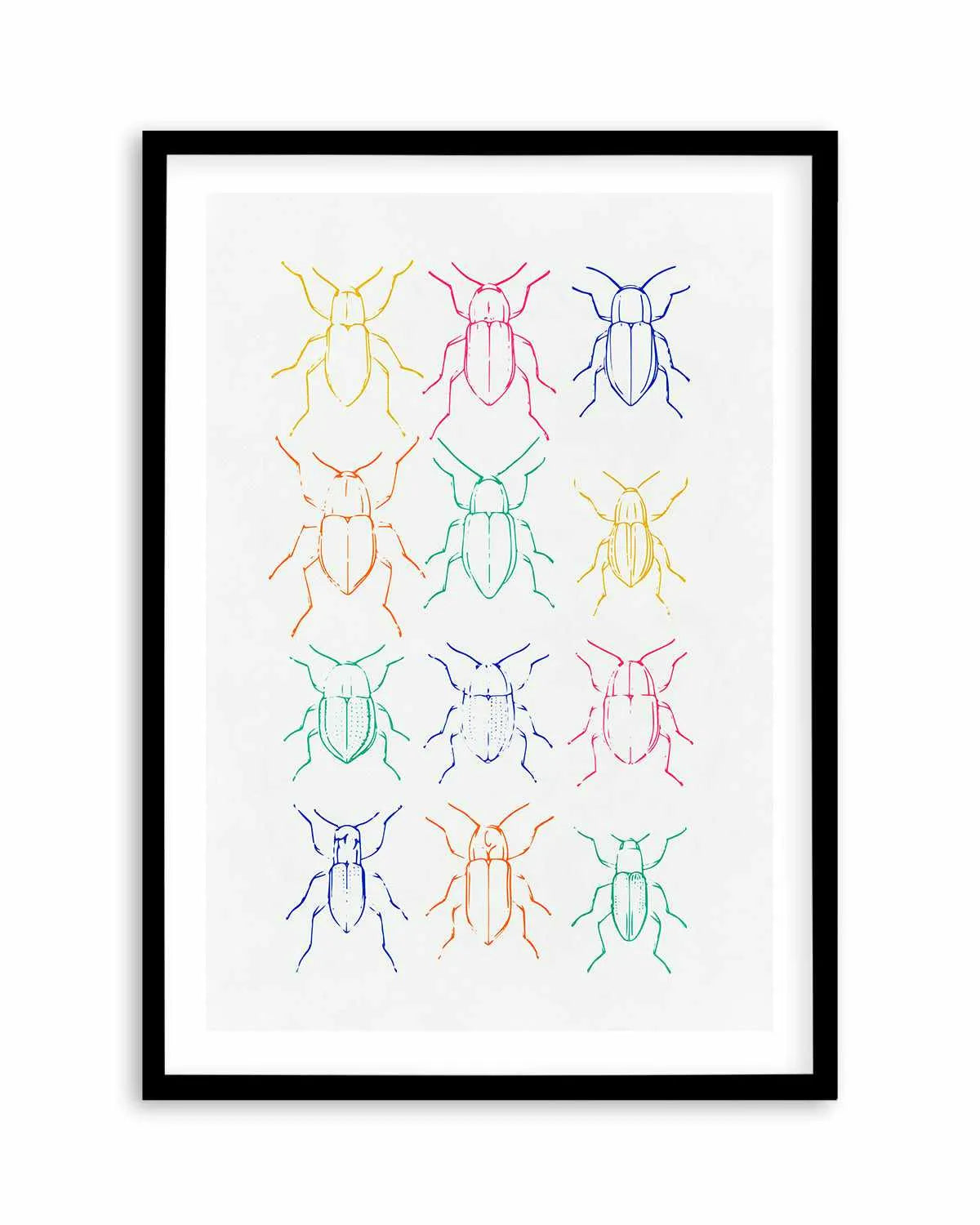 Neon Insects Art Print from Olive et Oriel where you can shop wallpaper and artworks online