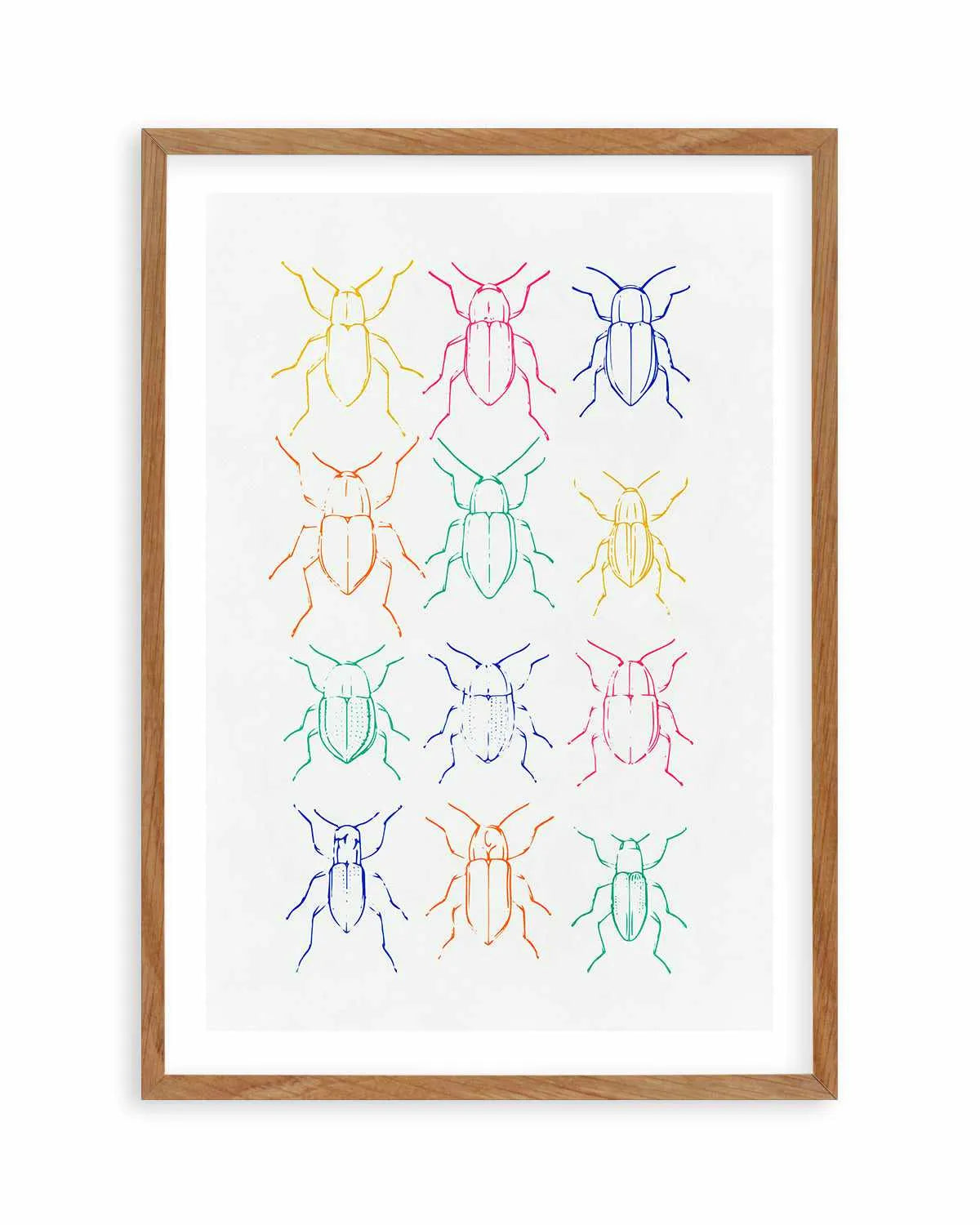 Neon Insects Art Print from Olive et Oriel where you can shop wallpaper and artworks online