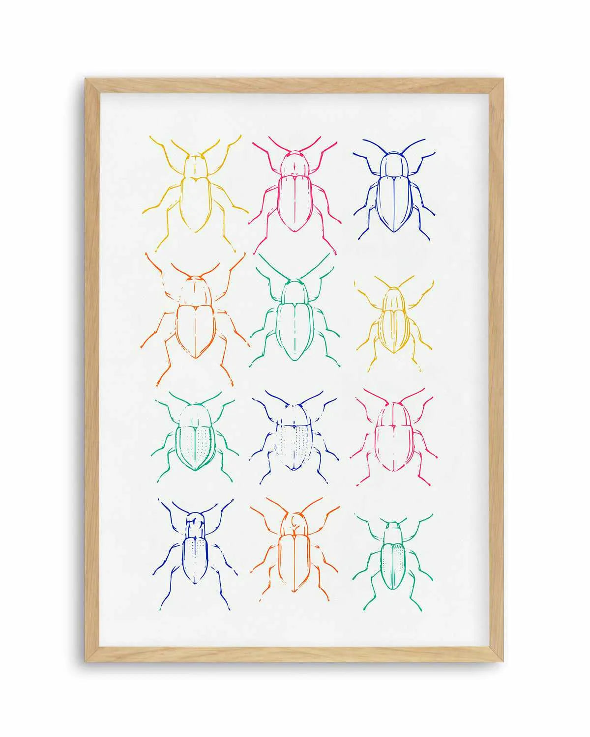 Neon Insects Art Print from Olive et Oriel where you can shop wallpaper and artworks online