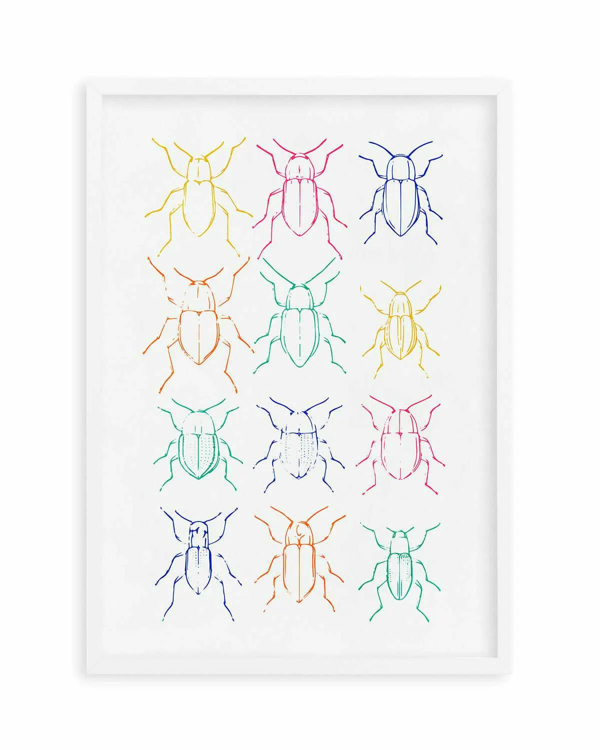 Neon Insects Art Print from Olive et Oriel where you can shop wallpaper and artworks online