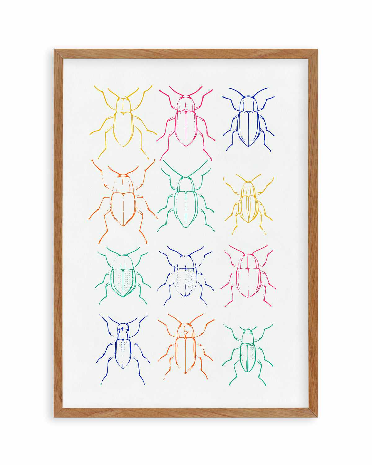 Neon Insects Art Print