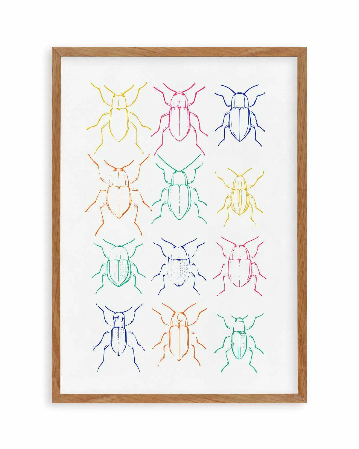 Neon Insects Art Print from Olive et Oriel where you can shop wallpaper and artworks online