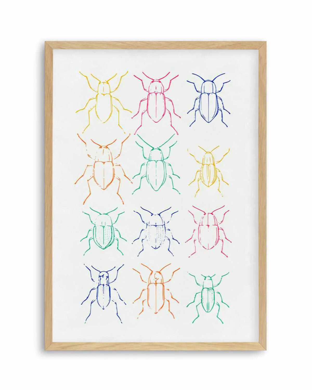Neon Insects Art Print from Olive et Oriel where you can shop wallpaper and artworks online