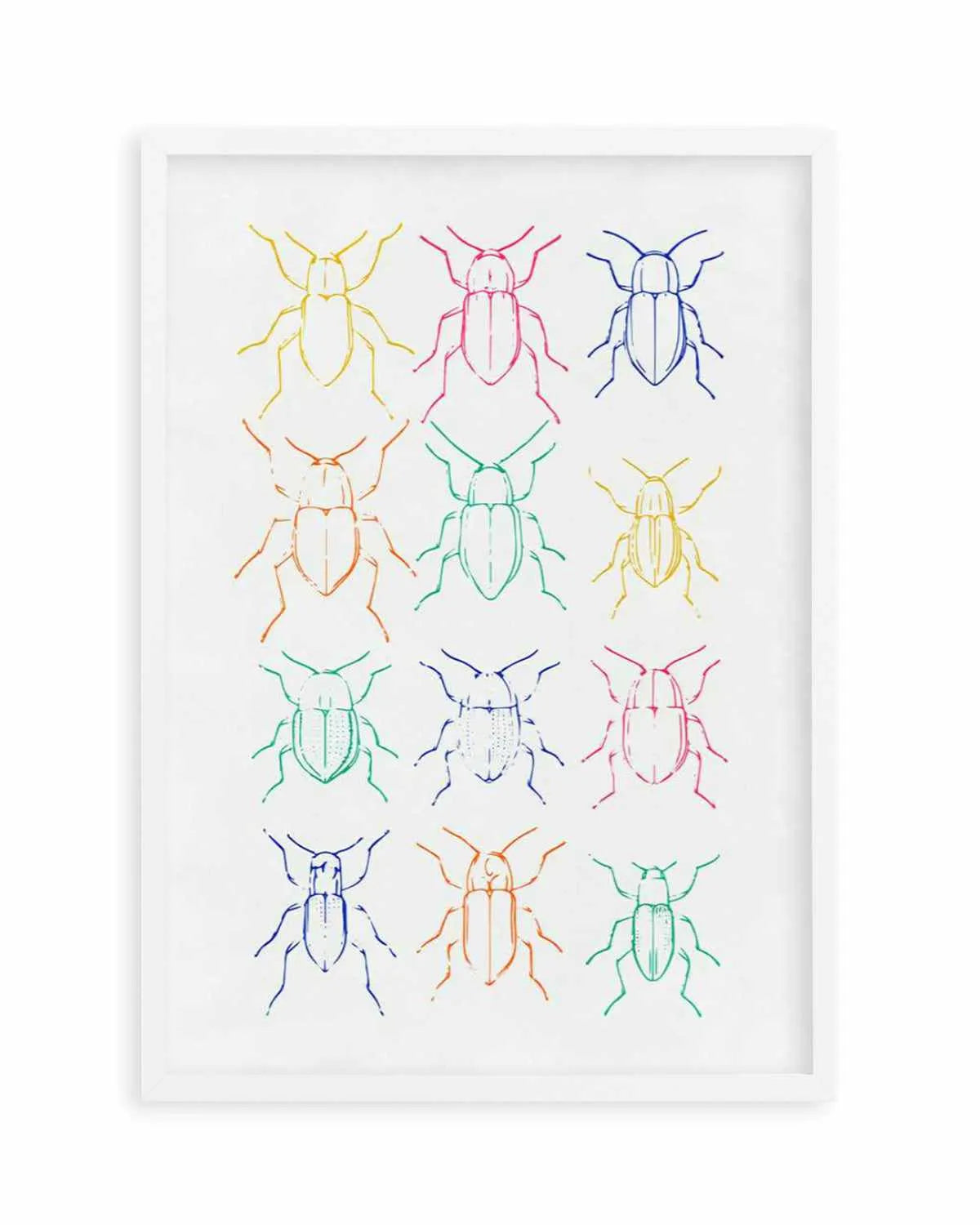Neon Insects Art Print from Olive et Oriel where you can shop wallpaper and artworks online