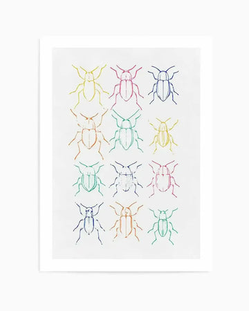 Neon Insects Art Print from Olive et Oriel where you can shop wallpaper and artworks online