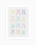 Neon Insects Art Print