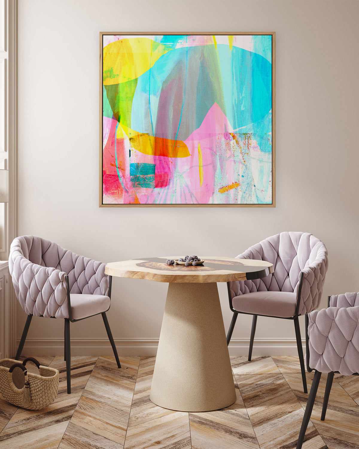 Neon Luxe I by Antonia Tzenova | Framed Canvas Art Print