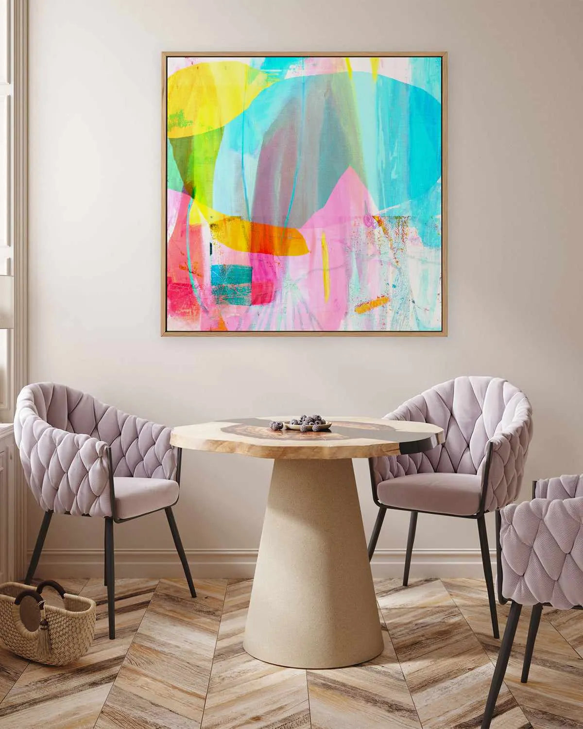 Neon Luxe I by Antonia Tzenova | Framed Canvas Art Print from Olive et Oriel where you can shop wallpaper and artworks online