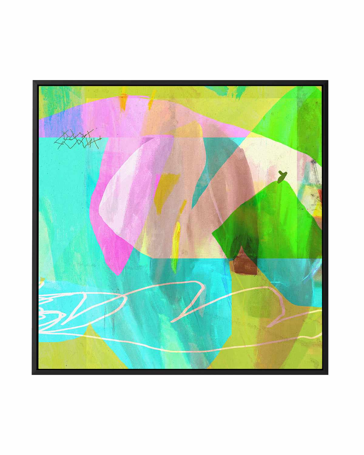 Neon Luxe II by Antonia Tzenova | Framed Canvas Art Print