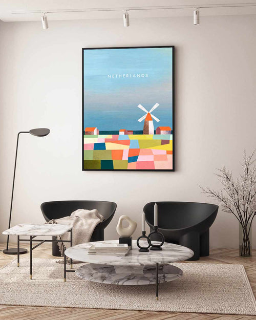 Netherlands by Henry Rivers | Framed Canvas Art Print