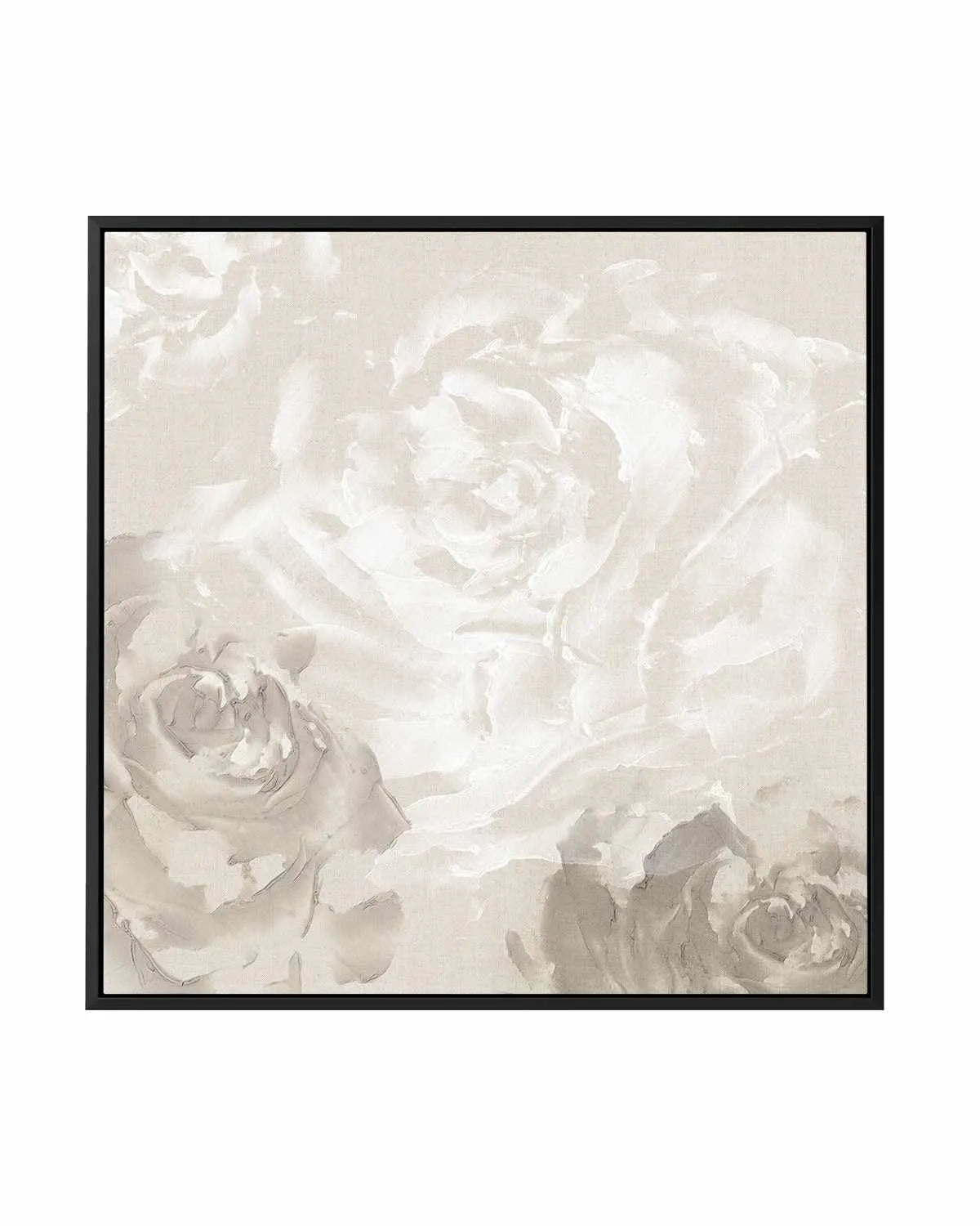 Neutral Florals I | Framed Canvas Art Print from Olive et Oriel where you can shop wallpaper and artworks online