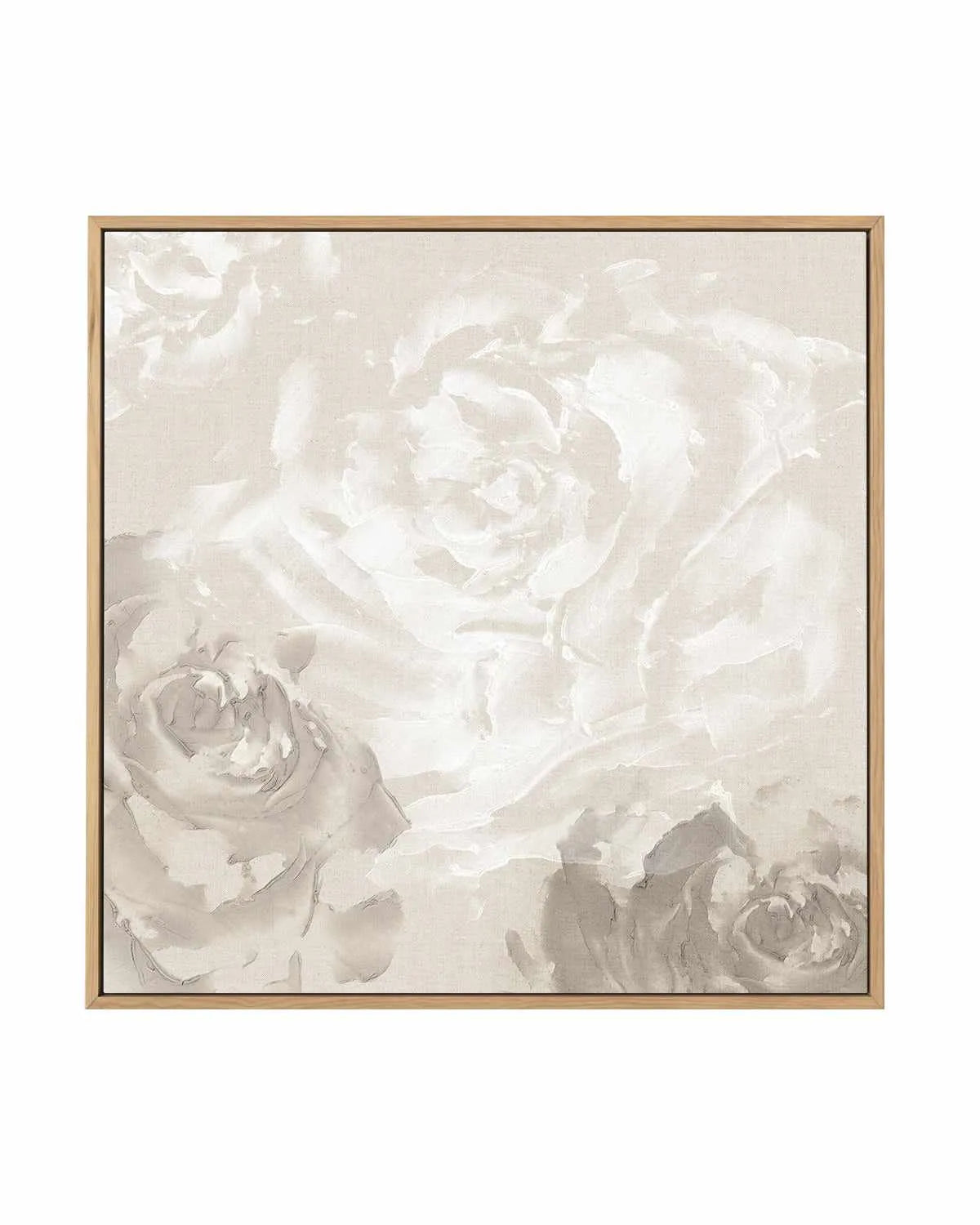 Neutral Florals I | Framed Canvas Art Print from Olive et Oriel where you can shop wallpaper and artworks online