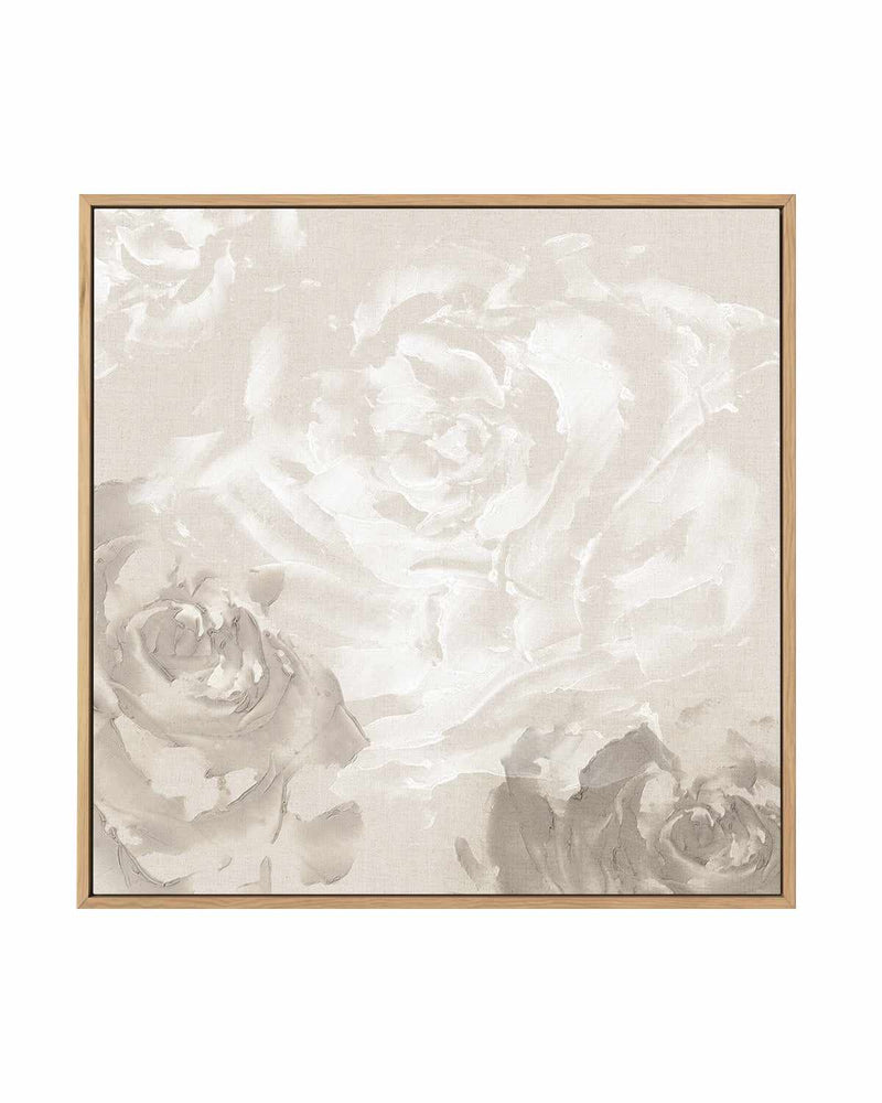 Neutral Florals I | Framed Canvas Art Print