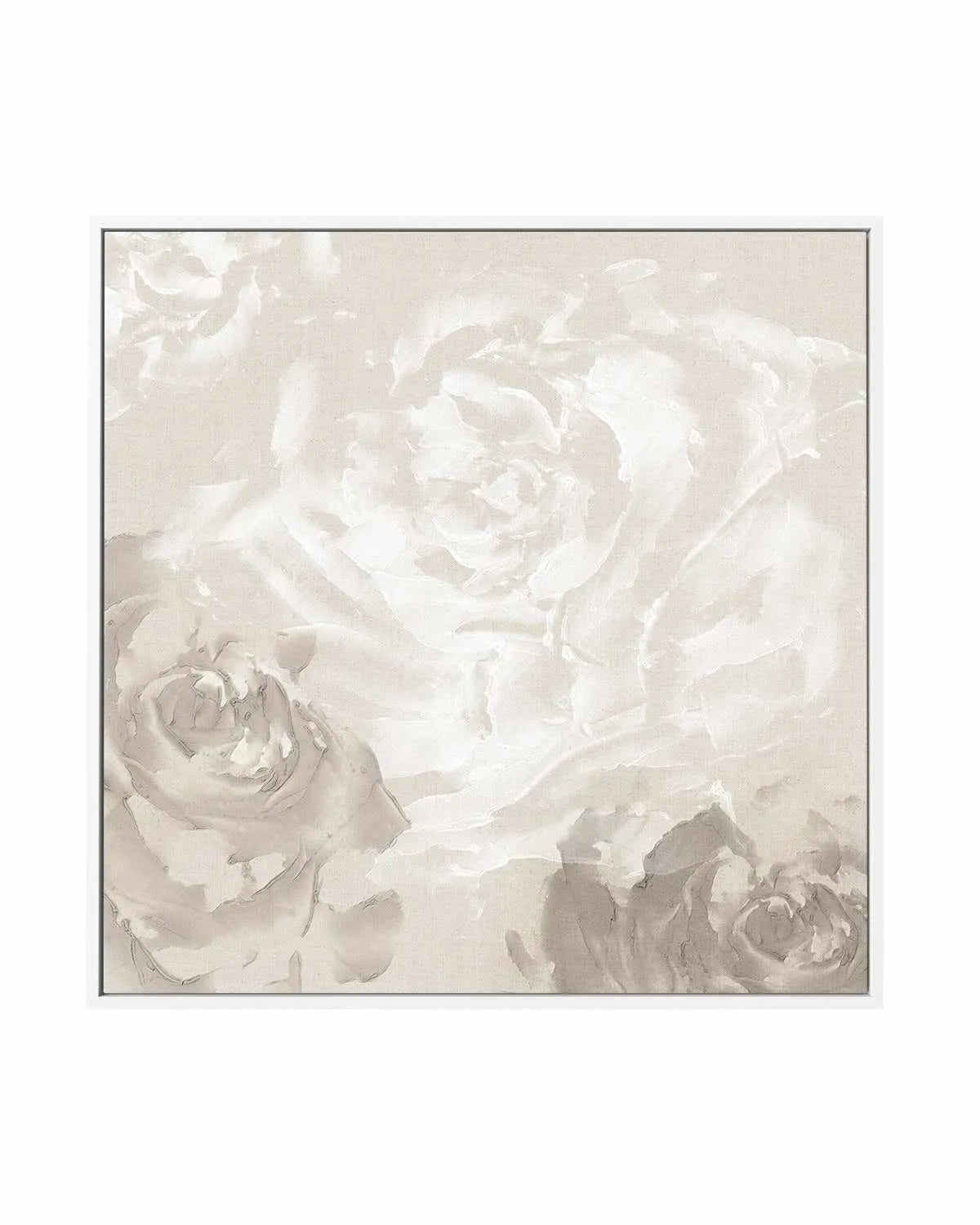 Neutral Florals I | Framed Canvas Art Print from Olive et Oriel where you can shop wallpaper and artworks online
