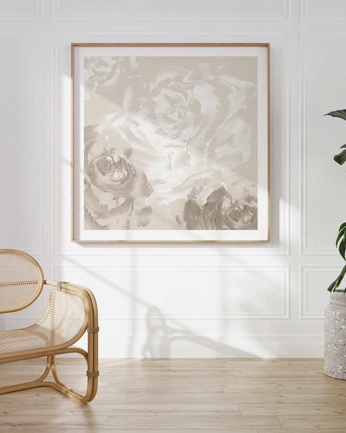 Neutral Florals I Art Print