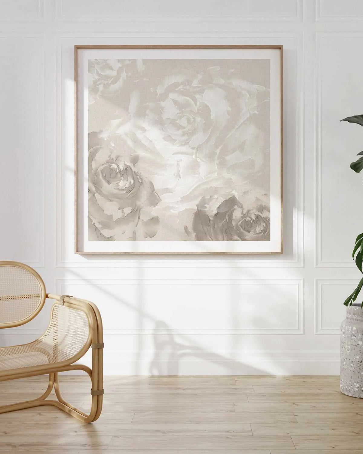 Neutral Florals I Art Print from Olive et Oriel where you can shop wallpaper and artworks online