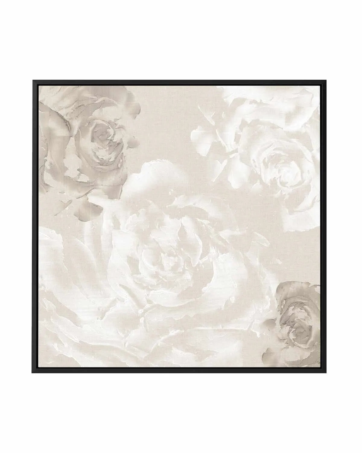 Neutral Florals II | Framed Canvas Art Print from Olive et Oriel where you can shop wallpaper and artworks online