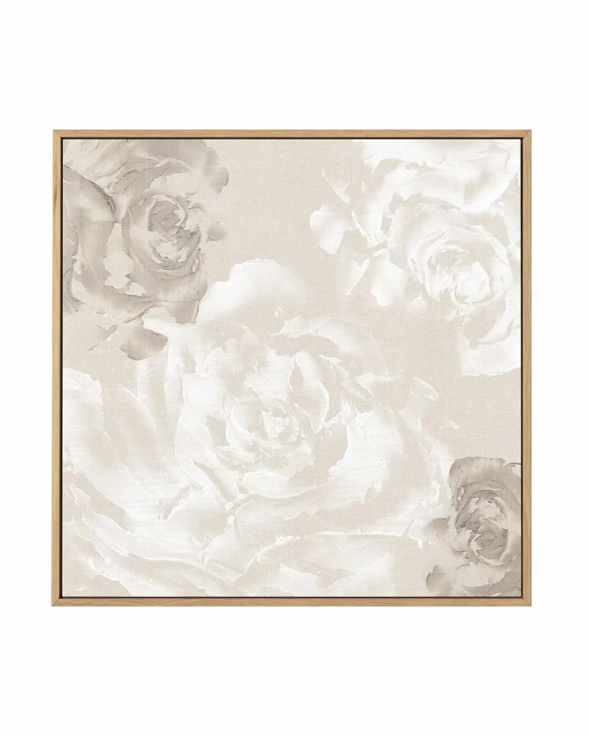 Neutral Florals II | Framed Canvas Art Print from Olive et Oriel where you can shop wallpaper and artworks online