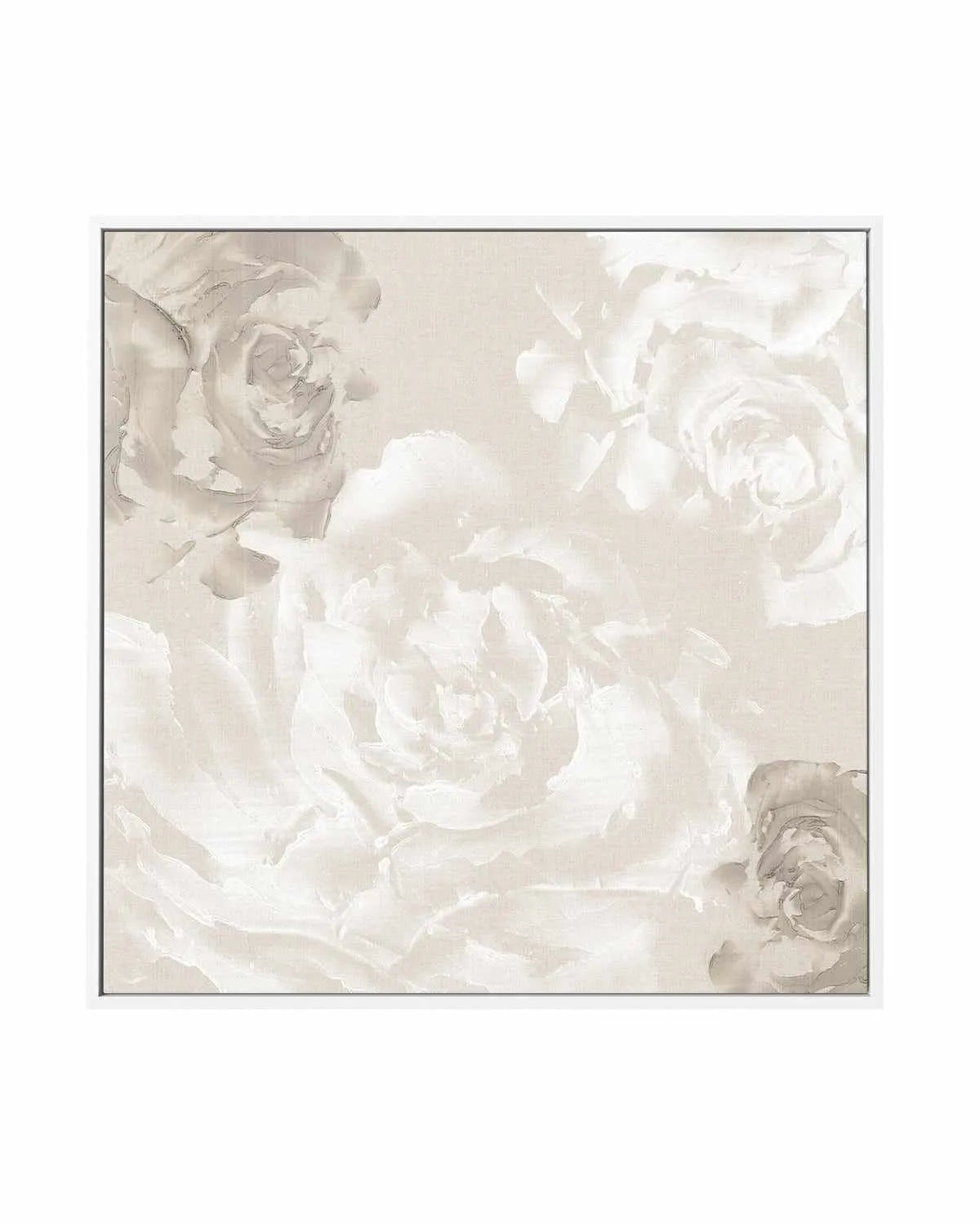 Neutral Florals II | Framed Canvas Art Print from Olive et Oriel where you can shop wallpaper and artworks online