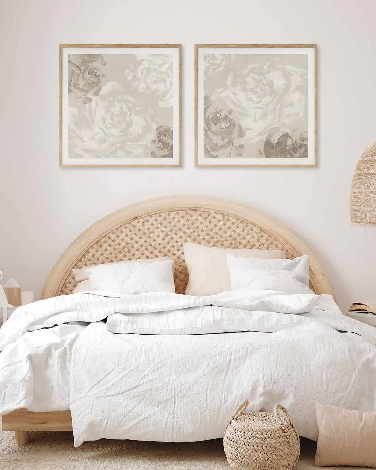 Neutral Florals I Art Print from Olive et Oriel where you can shop wallpaper and artworks online