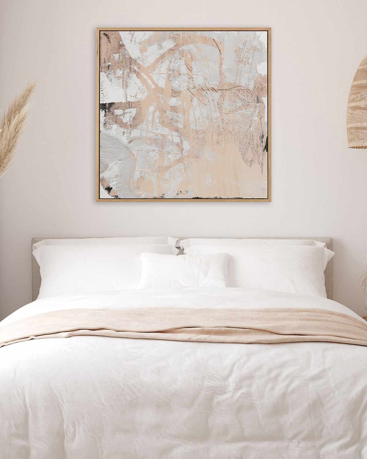 Neutral Glaze by Antonia Tzenova | Framed Canvas Art Print