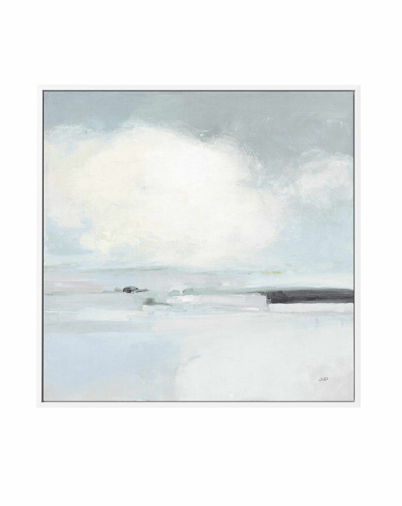 Neutral Horizon I | Framed Canvas Art Print