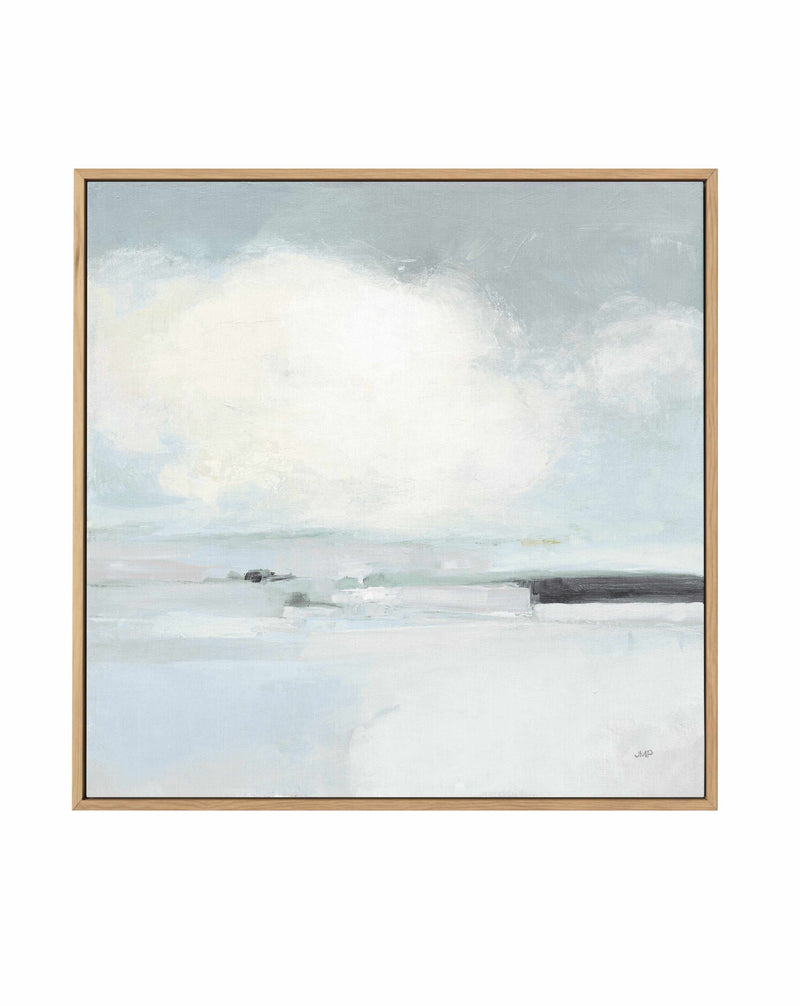 Neutral Horizon I | Framed Canvas Art Print