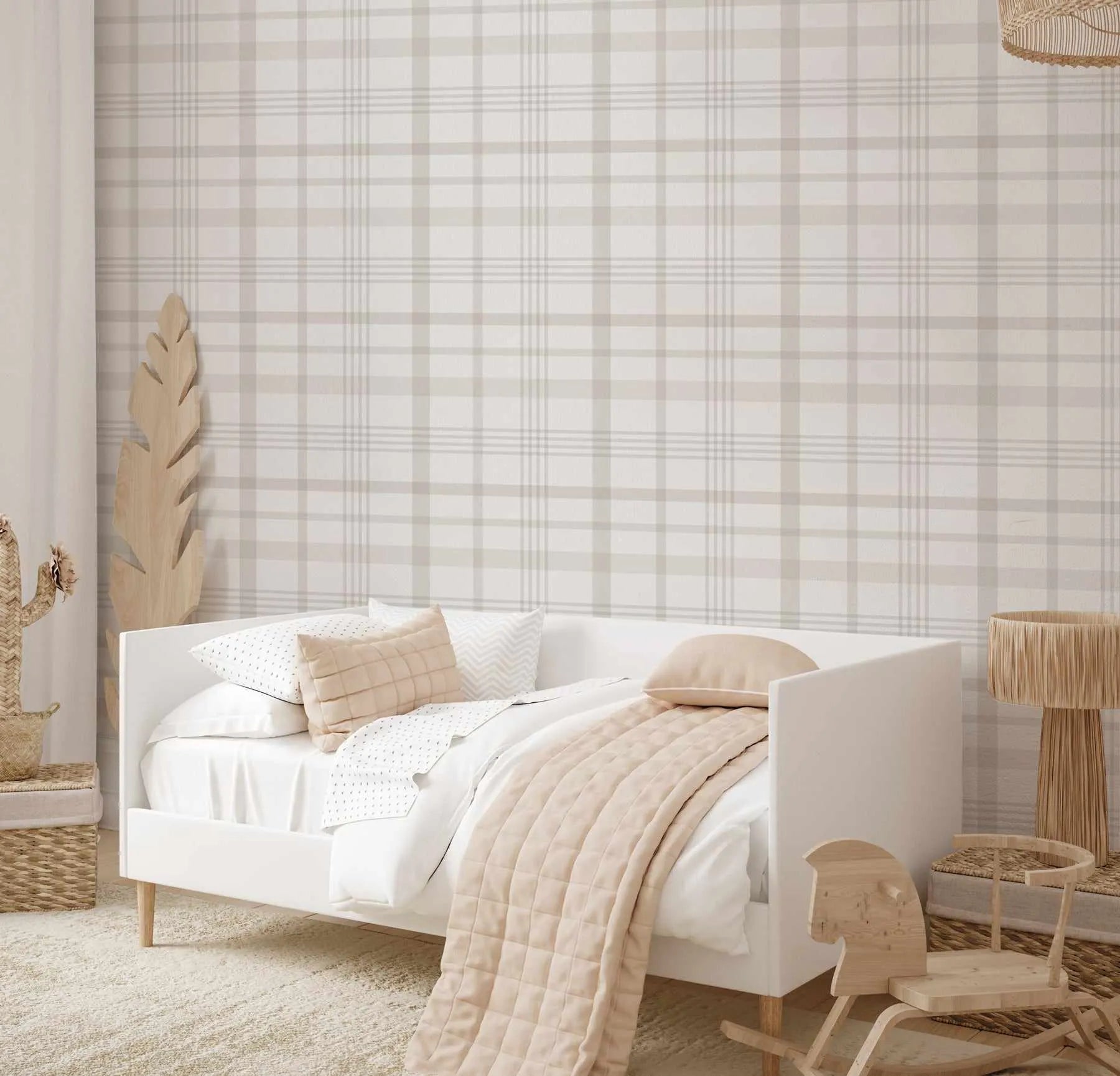 Neutral Plaid Wallpaper-Wallpaper-Buy-Australian-Removable-Wallpaper-In-Gingham-Wallpaper-Peel-And-Stick-Wallpaper-Online-At-Olive-et-Oriel-Shop-Plaid-&-Check-Style-Wall-Papers-Decorate-Your-Bedroom-Living-Room-Kids-Room-or-Commercial-Interior