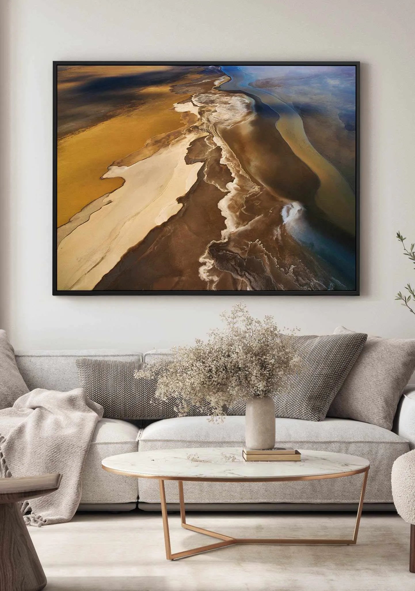 Neutral Lands by Phillip Chang | Framed Canvas Art Print from Olive et Oriel where you can shop wallpaper and artworks online