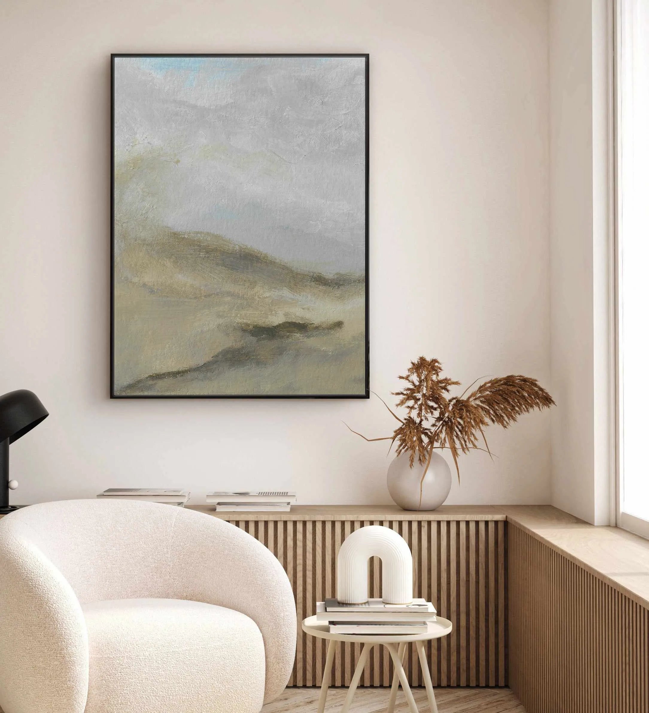 Neutral Landscape by Josephine Wianto | Framed Canvas Art Print from Olive et Oriel where you can shop wallpaper and artworks online