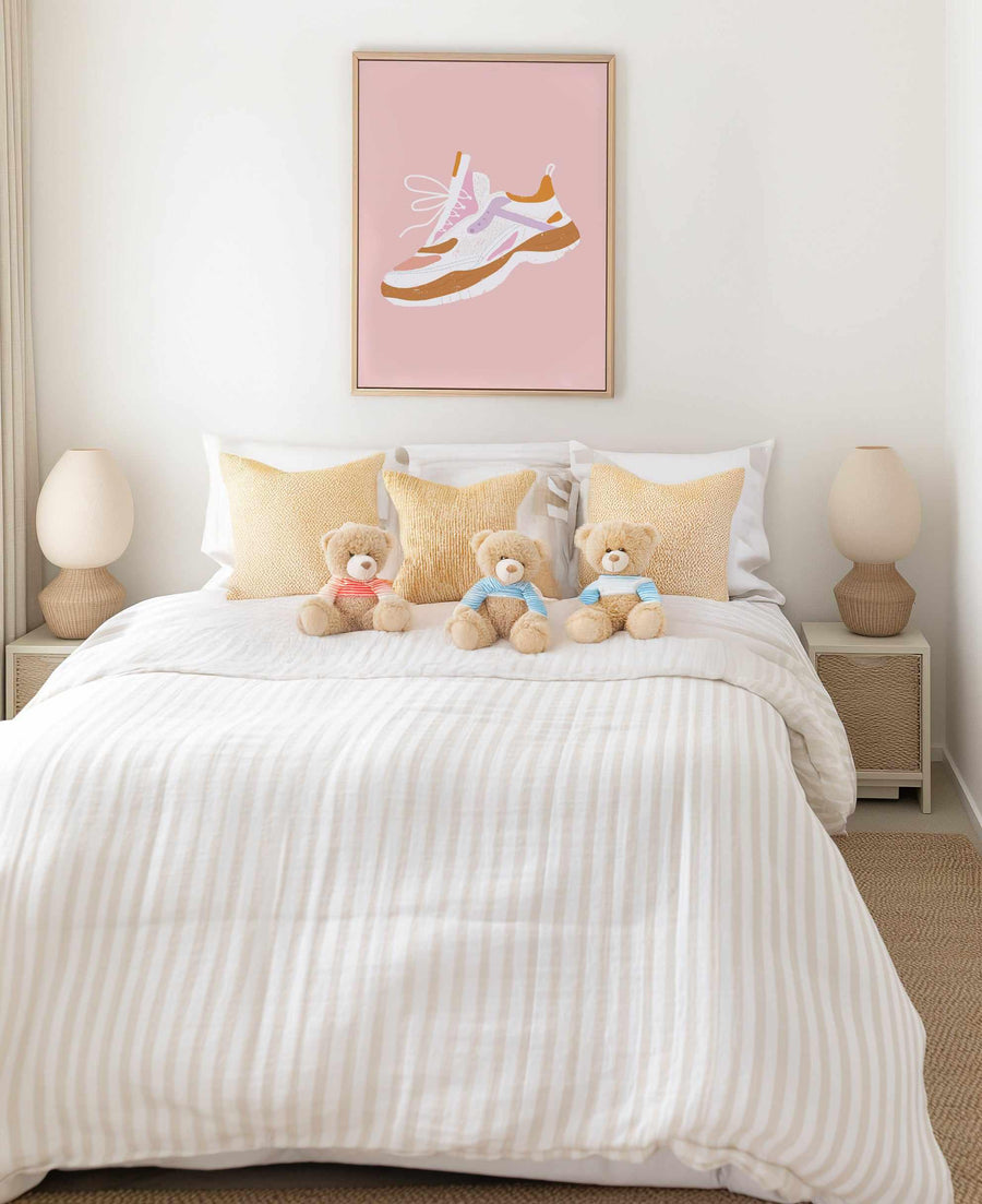 New Kicks | Framed Canvas Art Print from Olive et Oriel where you can shop wallpaper and artworks online