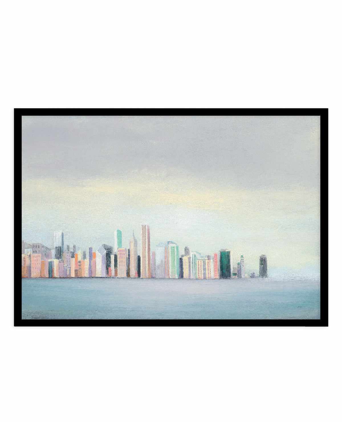 New York Skyline Blue Crop | Art Print