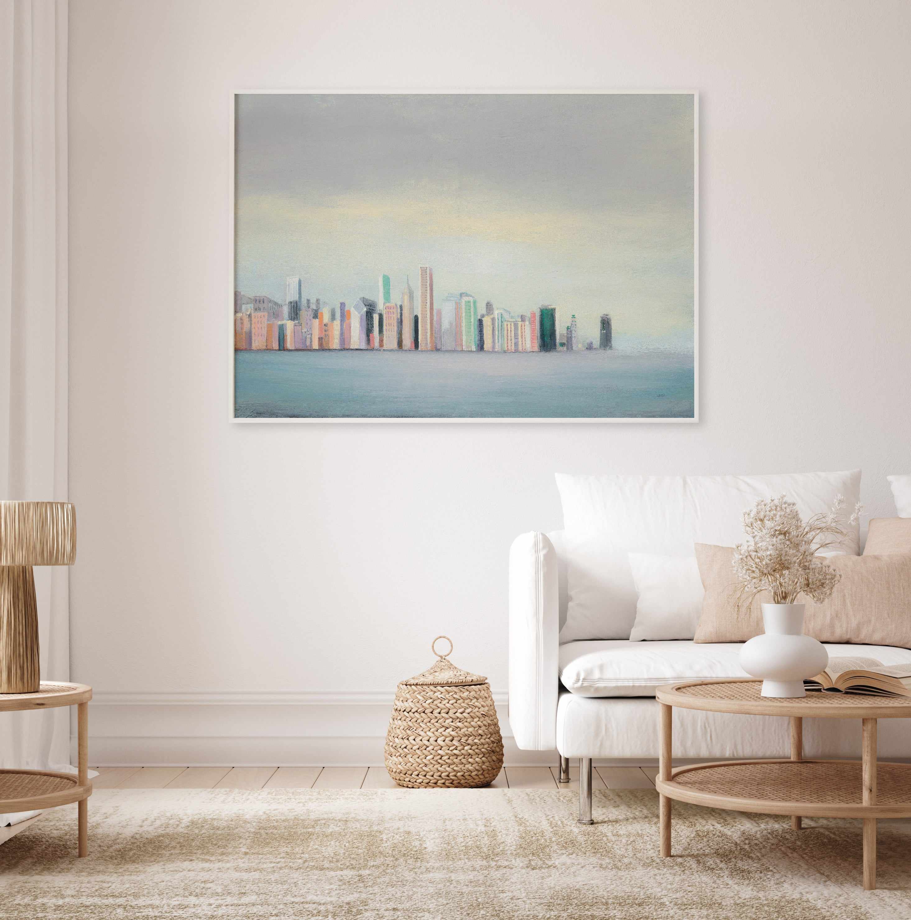 New York Skyline Blue Crop | Art Print