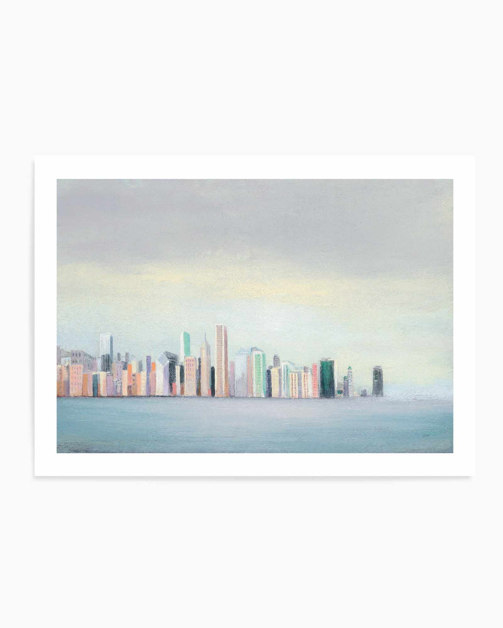 New York Skyline Blue Crop | Art Print