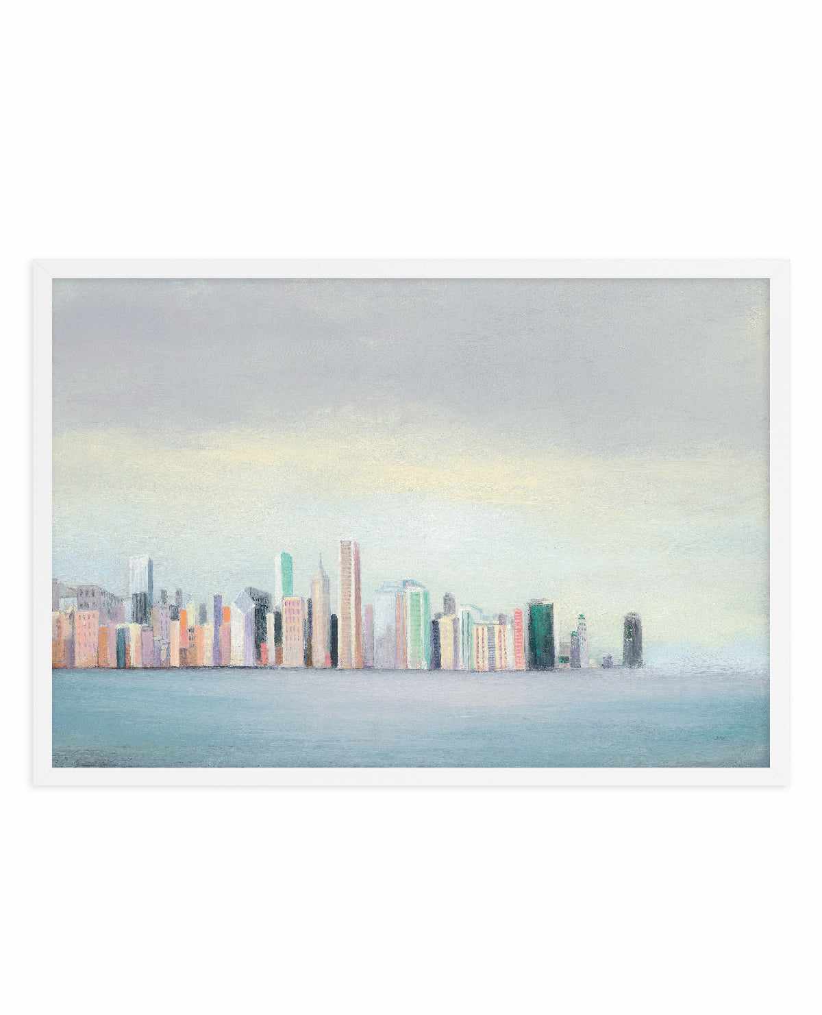 New York Skyline Blue Crop | Art Print